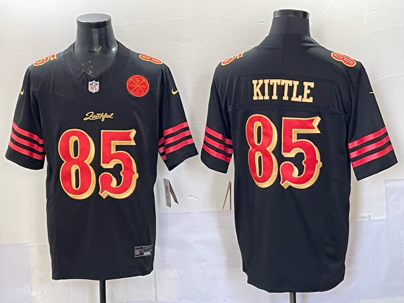 Men San Francisco 49ers #85 Kittle black Limited Nike NFL 2025 Jersey 02->san francisco 49ers->NFL Jersey